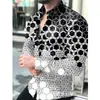 Comercio Exterior Europeo y Americano Camisa Estampada 3D para Hombre Primavera y Otoño Nuevo Estilo Casual de Moda Camisa de Manga Larga para Hombre Talla Grande Camisa Venta al por Mayor