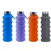Garrafa de água dobrável de silicone de grau alimentício, adequada para viagens, copo dobrável de grande capacidade para esportes ao ar livre, copo de viagem retrátil portátil