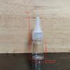 Botella de plástico transparente con punta puntiaguda, 5 ml, 10, 20, 30, 50, 100, 120 ml, subenvasada en botella flexible para pigmento en emulsión.