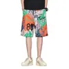 Shorts de Playa de Moda para Hombre Verano Casual Sueltos Florales Resistentes al Agua Tela de Hielo Fina Secado Rápido Largo hasta la Rodilla