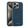 Funda con Textura de Cuero para Negocios iPhone16Promax Funda para Teléfono Móvil Apple 15 Lente de Aleación 14 Succión Magnética 13 Protección Anti-Caída