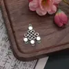 Placa de Liga Antiga Pingente Nó Longo Acessórios para Joias DIY Pulseira de Preservação de Cor Brincos Pingente Estilo Étnico Retrô