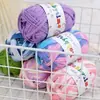 Tiras de Tela Teñidas en Degradado para Bolsas Tejidas a Mano DIY, Kit de Materiales para Pantuflas de Ganchillo Antipelusa, Alfombra de Cojín Tejido Denso