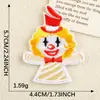 Parche Bordado Autoadhesivo Tema Payaso de Circo Etiqueta Bordada Parche DIY para Ropa Bolsa Accesorios Parche Tela Parche