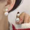 Nuevos aretes de color vino tinto 2027, de moda y festivos para el Año Nuevo, aretes de alta gama, uso versátil de dos vías, aretes transfronterizos para mujer