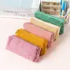 Estuche de Pana Retro de Color Sólido, Bolsa de Papelería Artística y Sencilla, Bolsa de Almacenamiento para Estudiantes de Secundaria, Caja de Papelería, Venta al por Mayor Personalizada