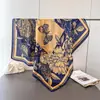 Bufanda Cuadrada Grande de Seda Artificial para Mujer, Primavera y Verano, Delgada, para Viaje, Protector Solar, Chal, 90x90cm, Bufanda, Bufanda Decorativa, Pañuelo para la Cabeza