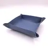 Estilo nórdico alto valor de color caja de almacenamiento de mesa de sala de estar de cuero PU bandeja de almacenamiento para el hogar al aire libre plato de frutas de cuero protección del medio ambiente