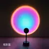 Lâmpada de Pôr do Sol Famosa na Internet, Lâmpada de Mesa Recarregável por USB, Lâmpada de Pôr do Sol com Projeção de Arco-Íris, Lâmpada de Pôr do Sol Popular para Atmosfera de Fundo