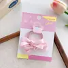 Presilha de cabelo tipo bb clip com laço de fita cor de doce, elástico de cabelo, acessório de cabelo para menina, franja desfiada, presilha lateral, elástico de cabelo, elástico de cabelo, acessórios de cabelo