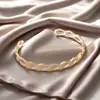 Moda Europeia e Americana Pulseira de Metal Aço Titânio para Mulheres com Design Geométrico Diamante Fivela de Mola Pulseira Recortada Série de Emendas Multicamadas