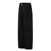 Nanxia Spring Marca Moderna Estilo Americano Simples Padrão Espinha de Peixe Old Money Algodão Puro Versátil Calça Casual para Homens Caimento Solto Calça Versátil