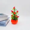 Fornecimento Direto da Fábrica de 11 Vasos de Árvore de Frutas Artificiais Caqui, Mini Bonsai Decoração de Recepção de Escritório Plantas em Vasos de Frutas da Fortuna