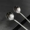 Cuchara Redonda Pequeña de Acero Inoxidable Cuchara para Yogur Cuchara para Revolver Café Cuchara para Sopa Casera Cuchara para Helado Cuchara para Miel Nido de Pájaro
