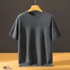 Nuevo Suéter de Cachemira Suelto de Manga Corta con Cuello Redondo para Hombre, Color Sólido, Tejido Fino de Seda y Cachemira, Otoño/Invierno 2026