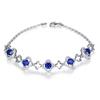Pulsera Zhenrong Caibao serie lujo europeo y americano noble creativo imitación zafiro joyería de plata Seiko al por mayor