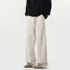 Pantalones Deportivos de Chándal High Street Patchwork Rectos Casuales Pantalones Hombres Otoño Marca Trendy Americana Cuchillo Curvo Versátil Pierna Ancha Retro
