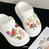 Acessórios Crocs Compatíveis com Fivela de Flor de Fruta Cross Diversão DIY Decoração Dopamina Acessórios de Fivela Integrada Atacado