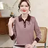 Moda de Otoño 2026 para Madres: Top de punto con cuello, Ropa elegante de otoño-invierno para mujeres de mediana edad y mayores, Suéter de base moderno