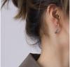 Aretes de Tuerca Retro de Gota de Agua de Acero de Titanio para Mujer, Oro de 18K, No se Desvanecen, Aretes de Diseño Nicho, Accesorios, Retro Artístico