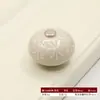 Manija de Puerta de Gabinete Rústica Transfronteriza, Manija de Cerámica Hecha a Mano, Pomo de Bola de Cobre, Manija Redonda de Agujero Único para Muebles de Gabinete, Armario, Cajón