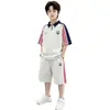 Traje de Verano de Manga Corta para Niños, Camisa Polo Guapo para Niño, Ropa Infantil Estilo Nuevo 2026, Ropa Deportiva Casual