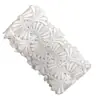Tiras de Renda Bordada Solúveis em Água de Poliéster Branco Acessórios Decorativos Cortados na Bainha de Roupas Bordado à Mão DIY