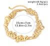 Collar y pulsera de metal líquido irregular para hombre, joyería transfronteriza de Yiwu, estilo hip-hop de alta gama.
