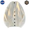 Cardigans de Tricô de Luxo Acessível da Marca Nasa para Outono e Inverno para Homens e Mulheres, Jaquetas de Tricô Estilo Preguiçoso Solto para Casais