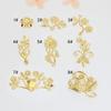 DIY acessórios de gancho de cabelo antigo banhado a cobre 18K real flor titular pétala cabelo Coroa flor peça jóias materiais artesanais