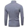 Comércio Exterior Europeu e Americano Transfronteiriço AliExpress Malhas Masculinas Outono e Inverno Novo Gola Alta Cor Jovem Camisa Base Suéter para Homens