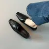 Mocasines Franceses para Mujer 2026 Otoño Nueva Llegada Slip-on Tacón Bajo Adelgazantes Temperamento Versátiles para el Trabajo Elegantes Zapatos Pequeños de Cuero