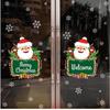 Adesivo de Parede de Janela de Floco de Neve de Papai Noel Elk Xh7243 Transfronteiriço Adesivo Decorativo de Parede para Vitrine de Porta de Vidro de Janela