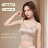 Camisola Sexy de Encaje Transfronteriza Más Vendida para Mujer con Copas Fijas, Capa Interior de Satén, Transpirable, Sensación de Piel, Push-Up, Sujetador Anticaída