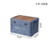 Caixa de Armazenamento com Acabamento para Camping com Tampa de Madeira Caixa Dobrável Estilo Industrial Armazenamento de Roupas Brinquedos Lanches Caixa de Acabamento para Casa Carro