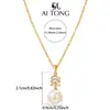 Collar de Perlas Aitong Jewelry, Collar Brillante y Luminoso, Collar con Detalle Exquisito e Inteligente, Collar de Temperamento Noble y de Alta Gama