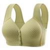 Sujetador tipo chaleco con copa fija y abertura frontal de talla grande para mujer, fino, sin aros de acero, con hebilla