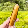 Venta al por mayor del fabricante Cristal de Ojo de Tigre Natural Prisma Hexagonal Columna de Punta Única Piedra Cruda Pulida Columna de Piedra de Energía Artesanías Adornos