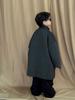 Casaco de Lã Masculino Comprimento Médio Jaqueta Acolchoada 2025 Outono e Inverno Novo Estilo Roupas de Lã Infantis Estilo Coreano Solto Tendência