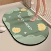 Tapete de baño de tierra de diatomeas absorbente antideslizante para puerta de inodoro, alfombrilla de pedal resistente al desgaste, resistente a la suciedad, fácil de cuidar, de secado rápido