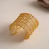 Pulsera abierta metálica multicapa estilo europeo y americano, pulsera vintage de alta gama transfronteriza, joyería de moda única y moderna