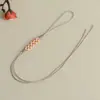 Novo Cordão DIY Semi-Acabado Nó Flor de Pessegueiro Corrente Chaveiro Colar Pingente para Celular Acessórios Tecidos à Mão Pingente