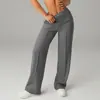 Calça Larga de Cintura Alta para Mulheres, Calça Esportiva de Corrida ao Ar Livre, Calça de Perna Larga Emagrecedora para Mulheres, Exportação
