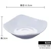Plato creativo de melamina para platos fríos, plato cuadrado para platos fríos, plato blanco comercial para snacks para restaurantes y hoteles, plato de plástico para salteados y platos fríos