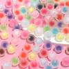 10 peças/pacote Acrílico fosco tingido à mão cor de núcleo redondo miçanga média diy cordão de mão pequeno pingente acessórios atacado