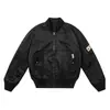 Moda Primavera e Outono Cruzada Mola de Fogo Versátil Casual Jaqueta Top Bomber Solto Resistente a Óleo Impermeável Casal