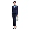 Novos uniformes de serviço para recepção de hotel de outono e inverno, roupas de trabalho para consulta em salão de beleza, ternos femininos profissionais de alta qualidade