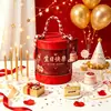 Caja de Dulces Portátil, Caja de Regalo de Cumpleaños, Caja de Regalo de Empaque, Caja de Regalo de Luna Llena de Boda, Tubo de Papel, Lata de Papel, Hecho a Medida