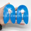 Almofada de Calcanhar Azul em U Silicone Imitação Macio Absorvente de Choque Esporão de Calcanhar Anti-Dor Meio Par Almofada Esportiva Autoadesiva Lavável PU Almofada de Calcanhar
