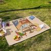Tapete de Picnic de Oso Grueso de Dibujos Animados Impermeable a Prueba de Humedad Tapete Portátil para Piso Tienda Playa Parque Exterior Tapete para Camping